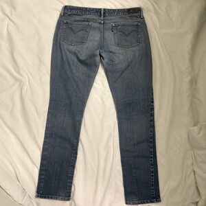 Levis Slight Curve Skinny Jeans Womens 32 Med Wash Blue Mid Rise Stretch Denim